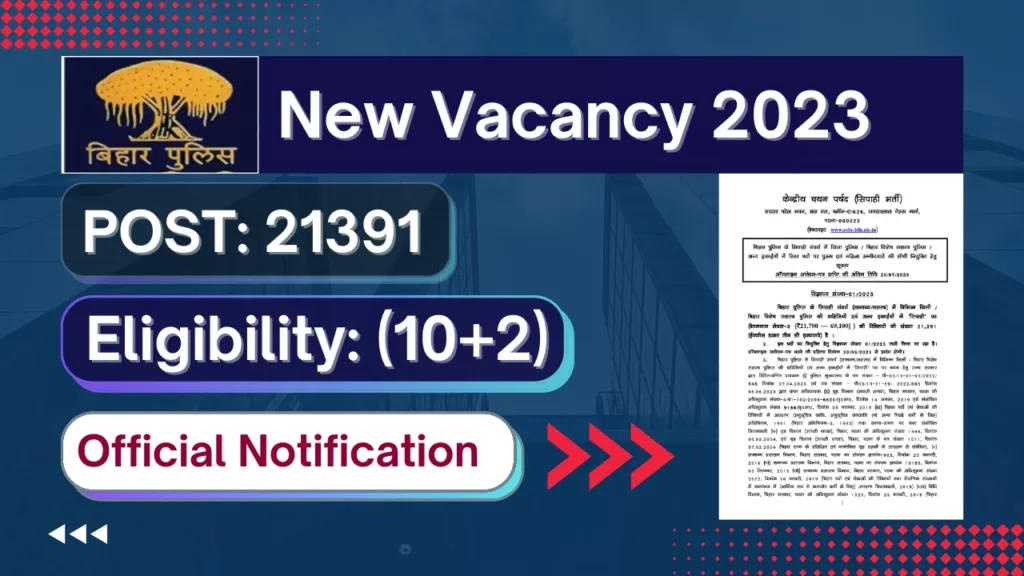 CSBC Bihar Constable Recruitment 2023 Apply Now for 21391 post