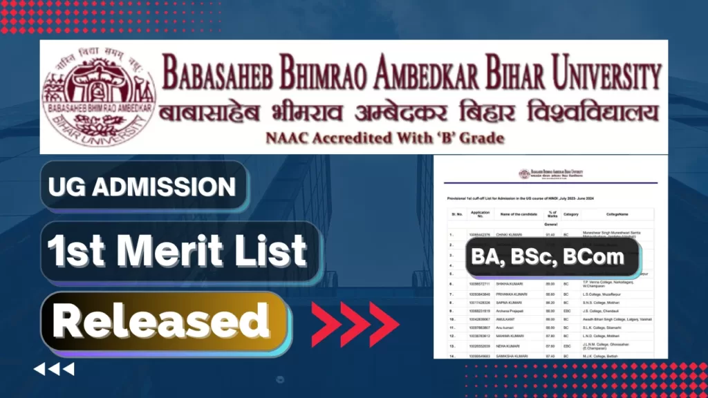 How to Check & Download BRABU UG 1st Merit List 2023