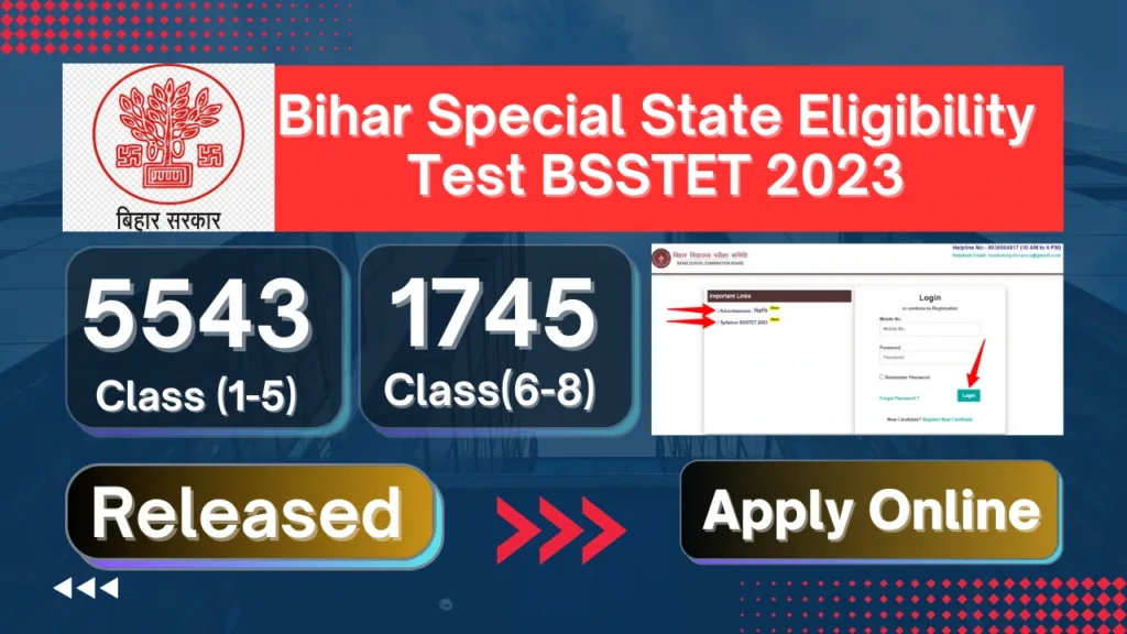 How to Apply Online BSSTET 2023 for Paper I and II