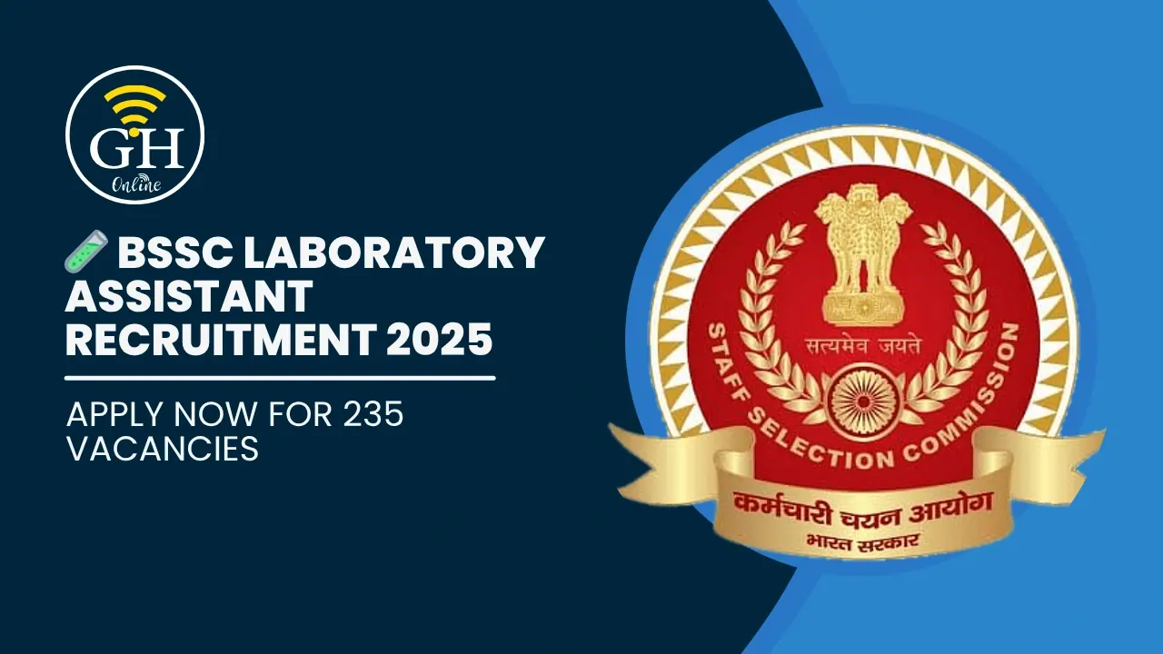 BSSC Laboratory Assistant Recruitment 2025