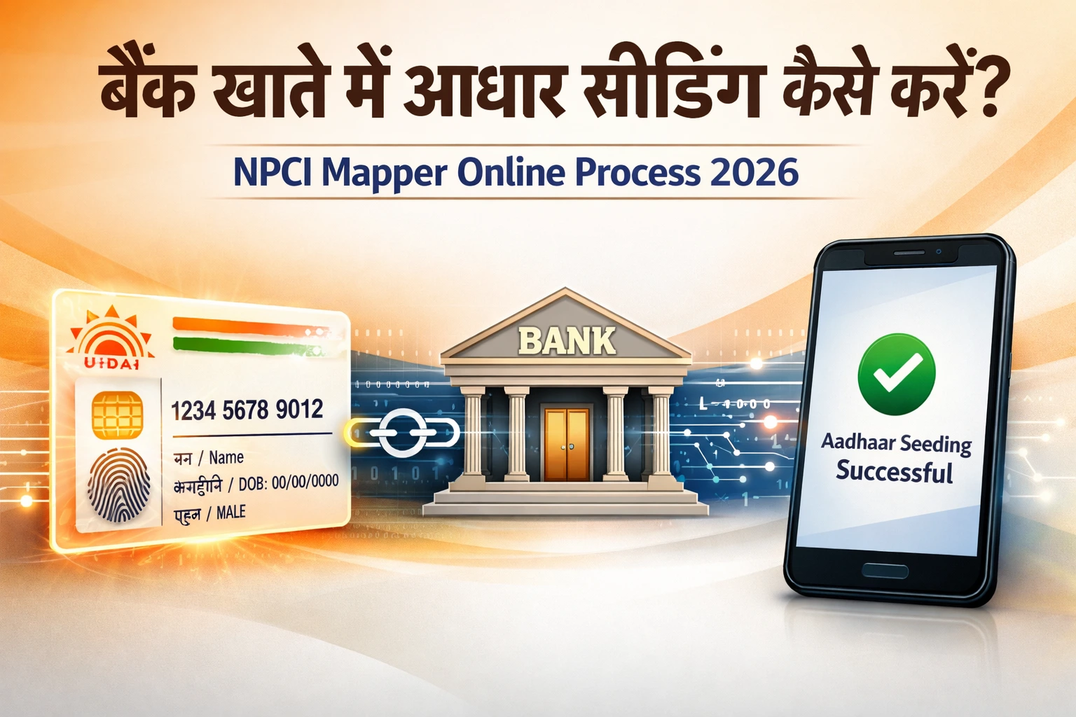 Aadhaar seeding process infographic 2026