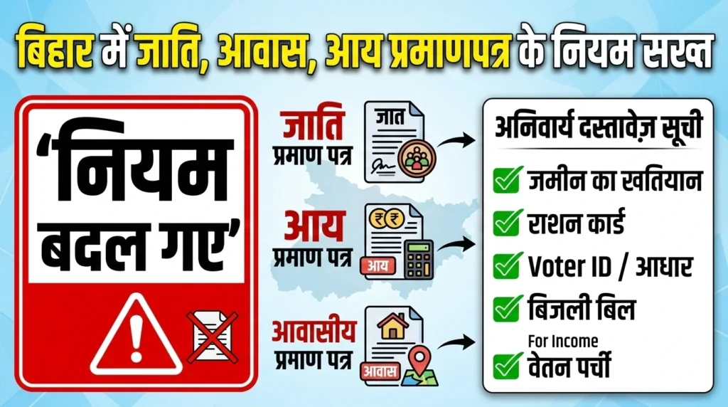 Bihar Jati Niwas Aay New Rules 2026