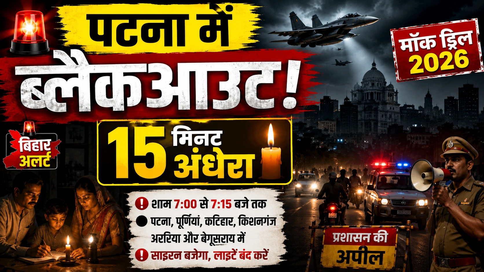 Bihar Blackout Mock Drill 2026