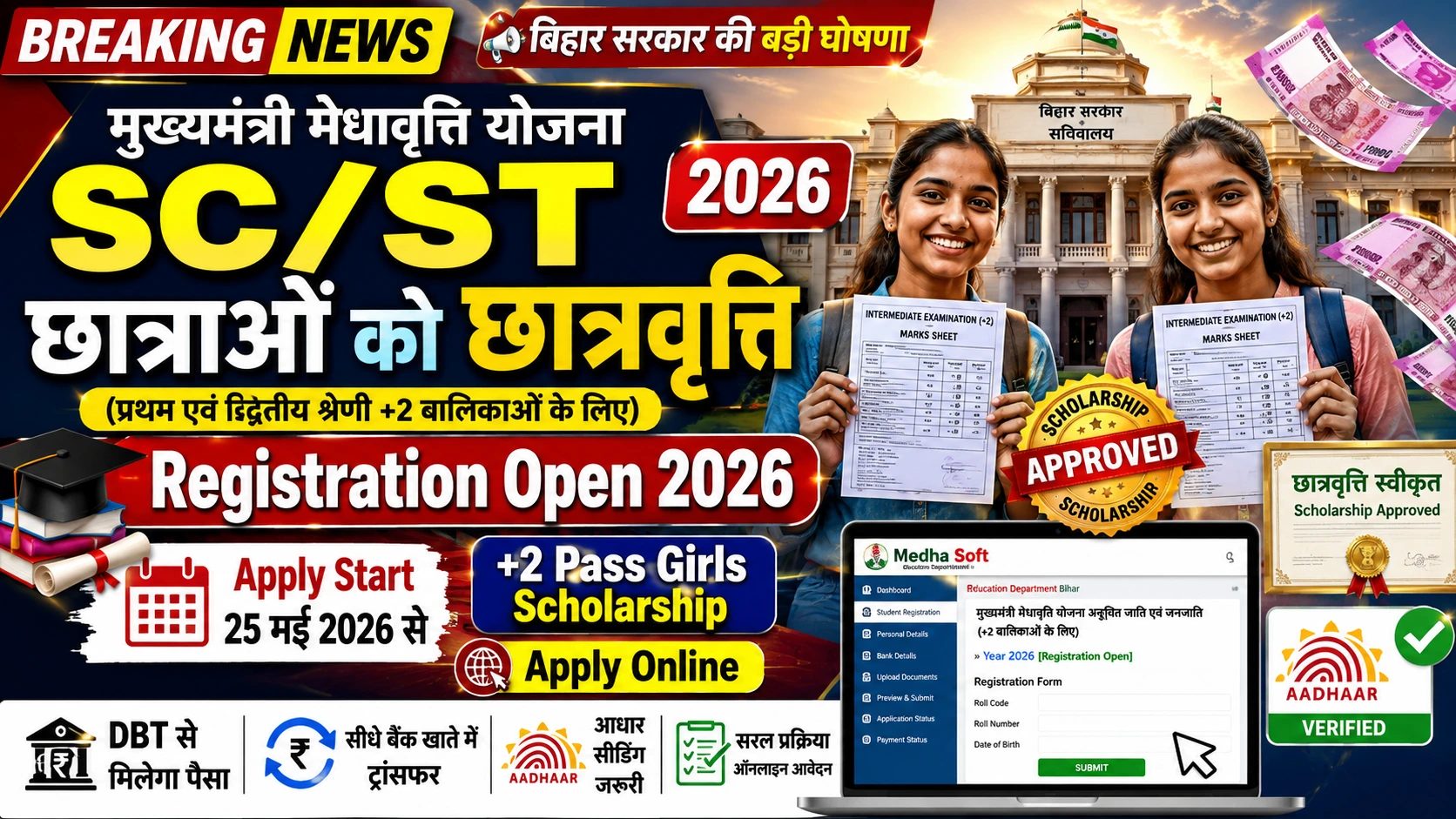 मुख्यमंत्री मेधावृत्ति योजना 2026