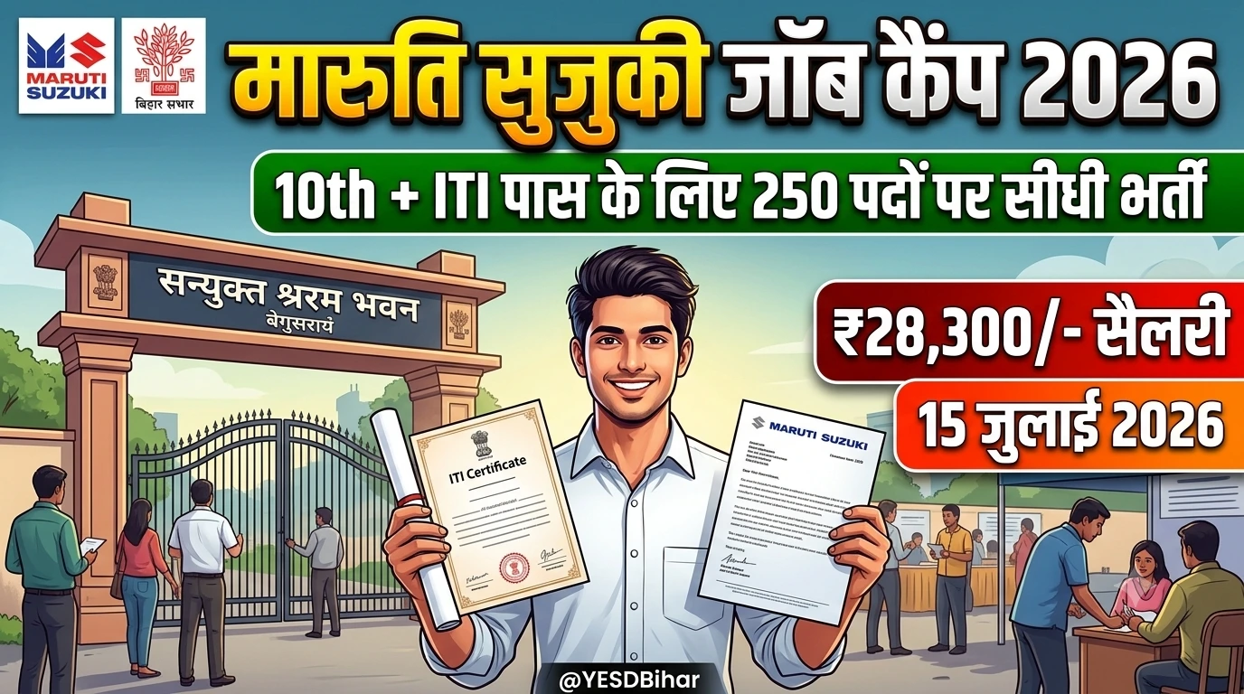 Maruti Suzuki Recruitment Bihar Job Camp 2026
