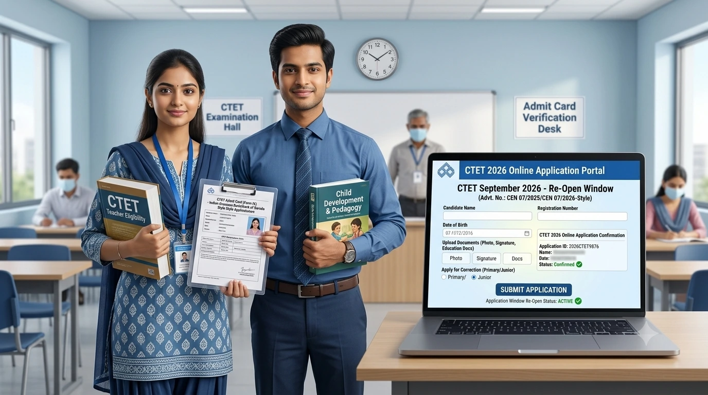 CTET September 2026 Apply Online Re Open