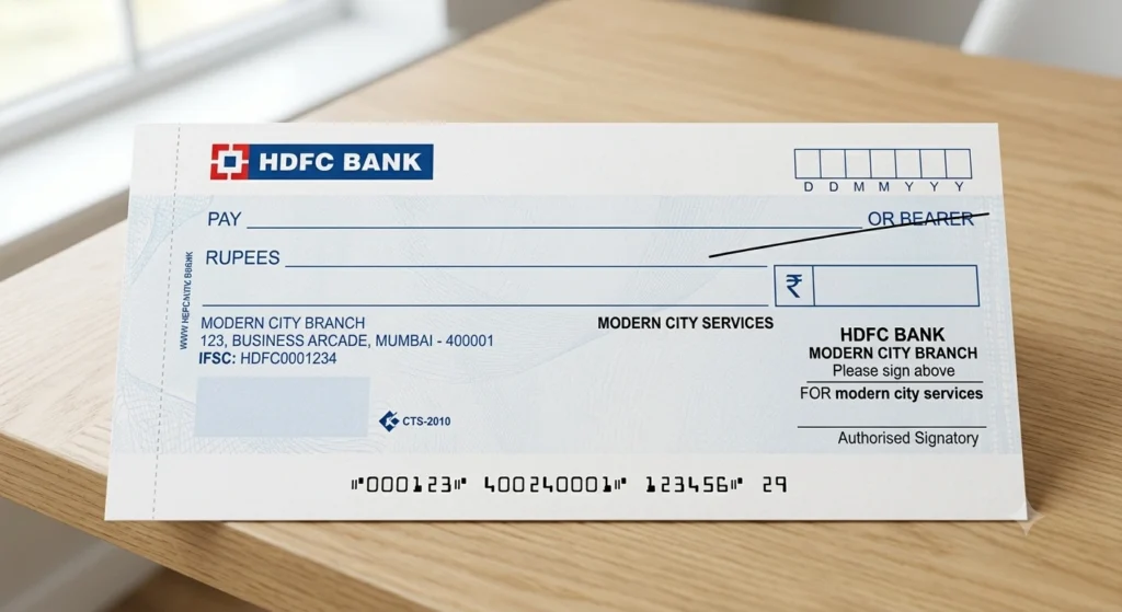 HDFC का चेक कैसे भरते हैं