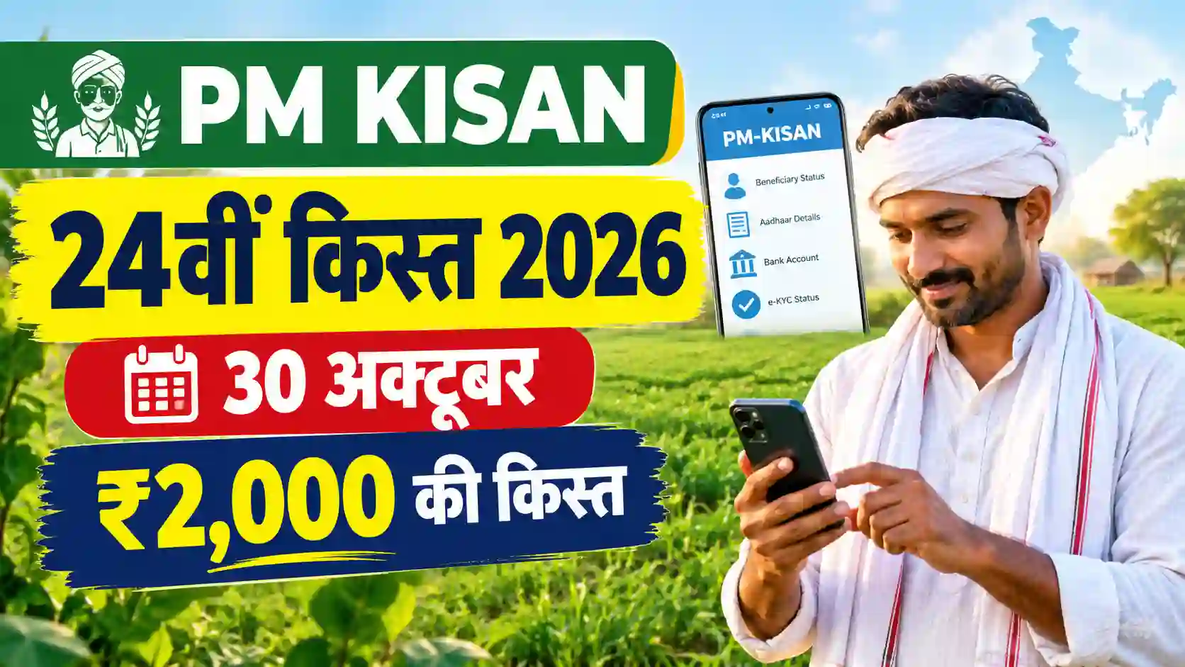 PM Kisan 24वीं किस्त 2026 की निर्धारित तारीख और किसान लाभार्थी
